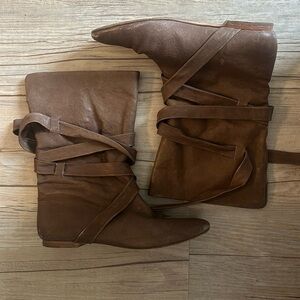 Leather Strappy Booties